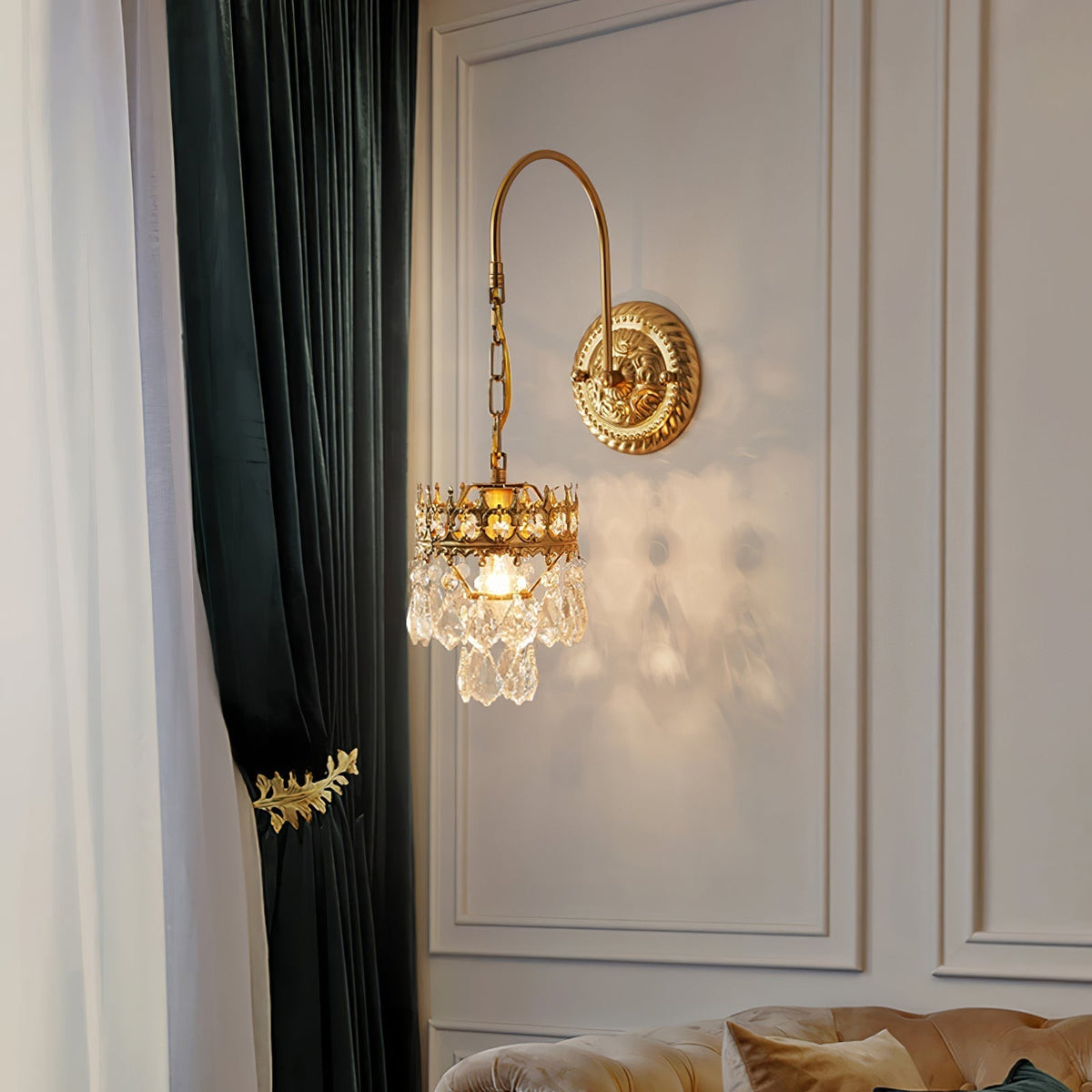 Ivmarila Nordic Art Crown Crystal Sconce Wall lamp