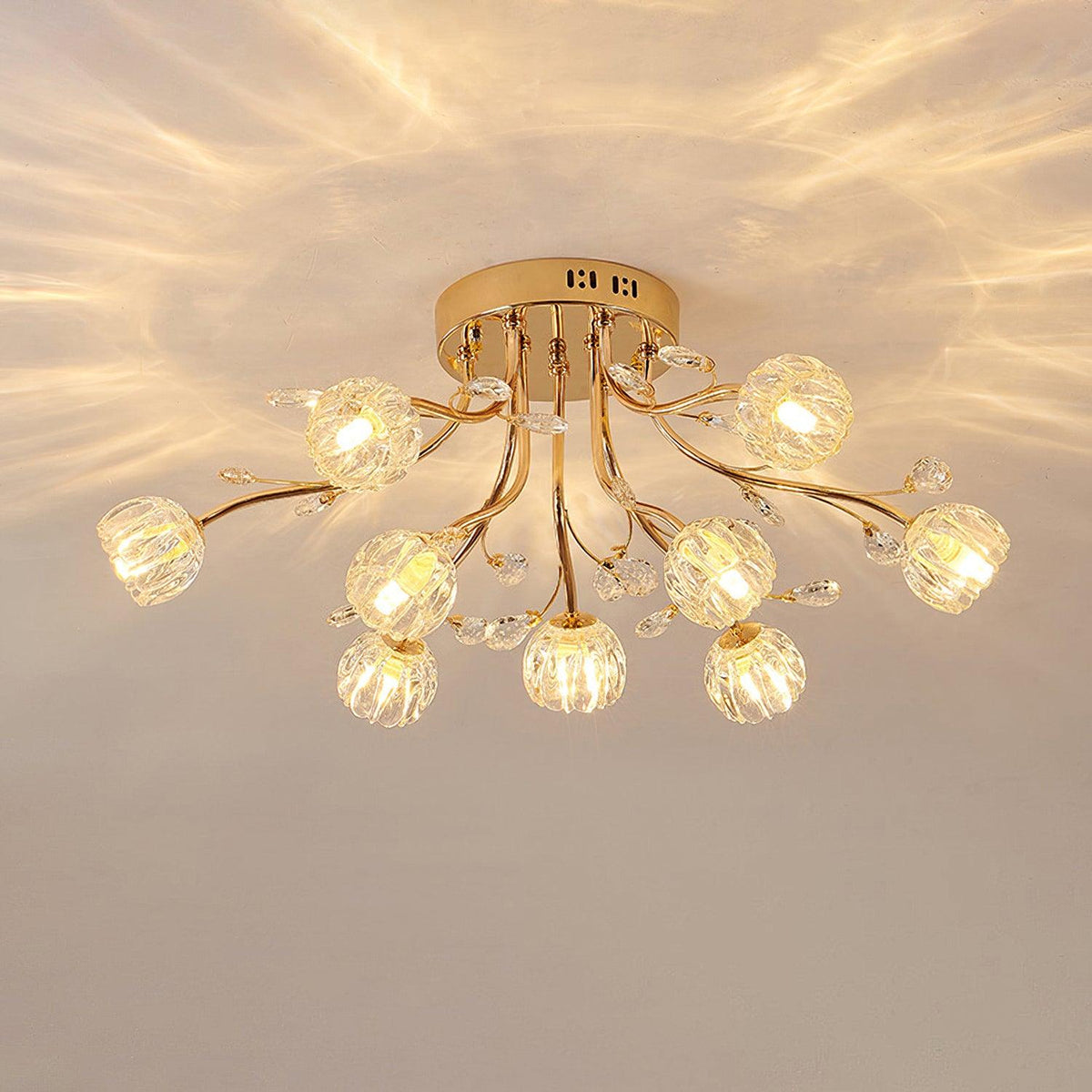 Elyinira Postmodern Luxury Flower Crystal Ceiling Light
