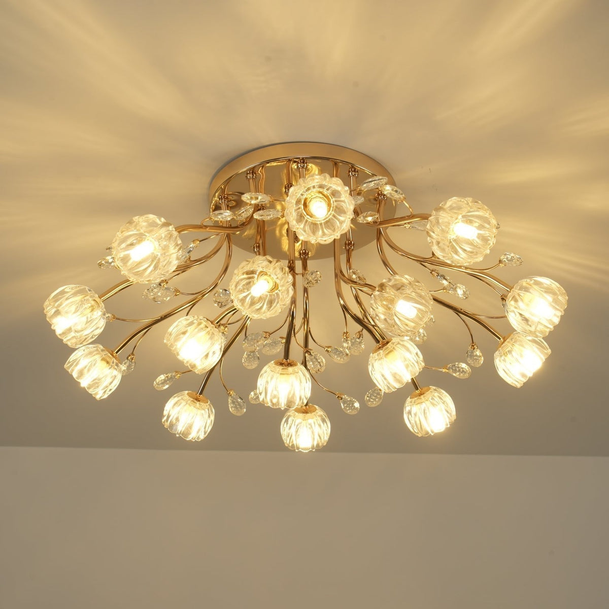 Elyinira Postmodern Luxury Flower Crystal Ceiling Light