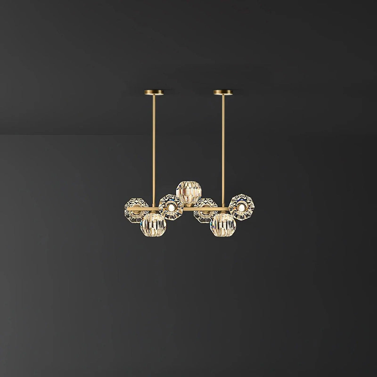 Celisella Crystal Glass Ball Chandelier