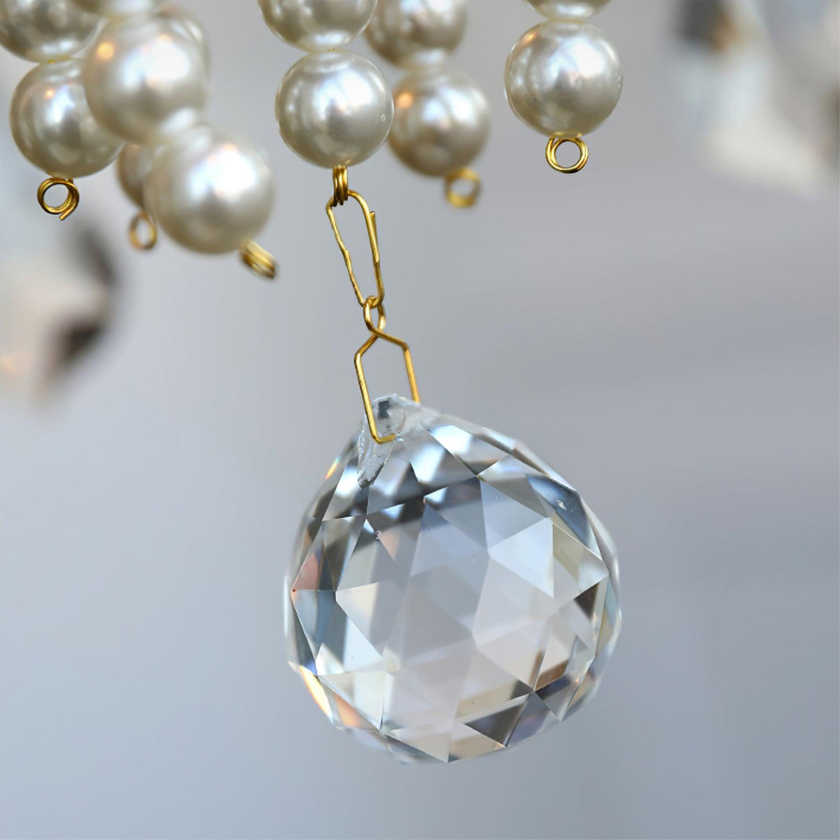 Elyeriel Chandelier Crystal Pearl
