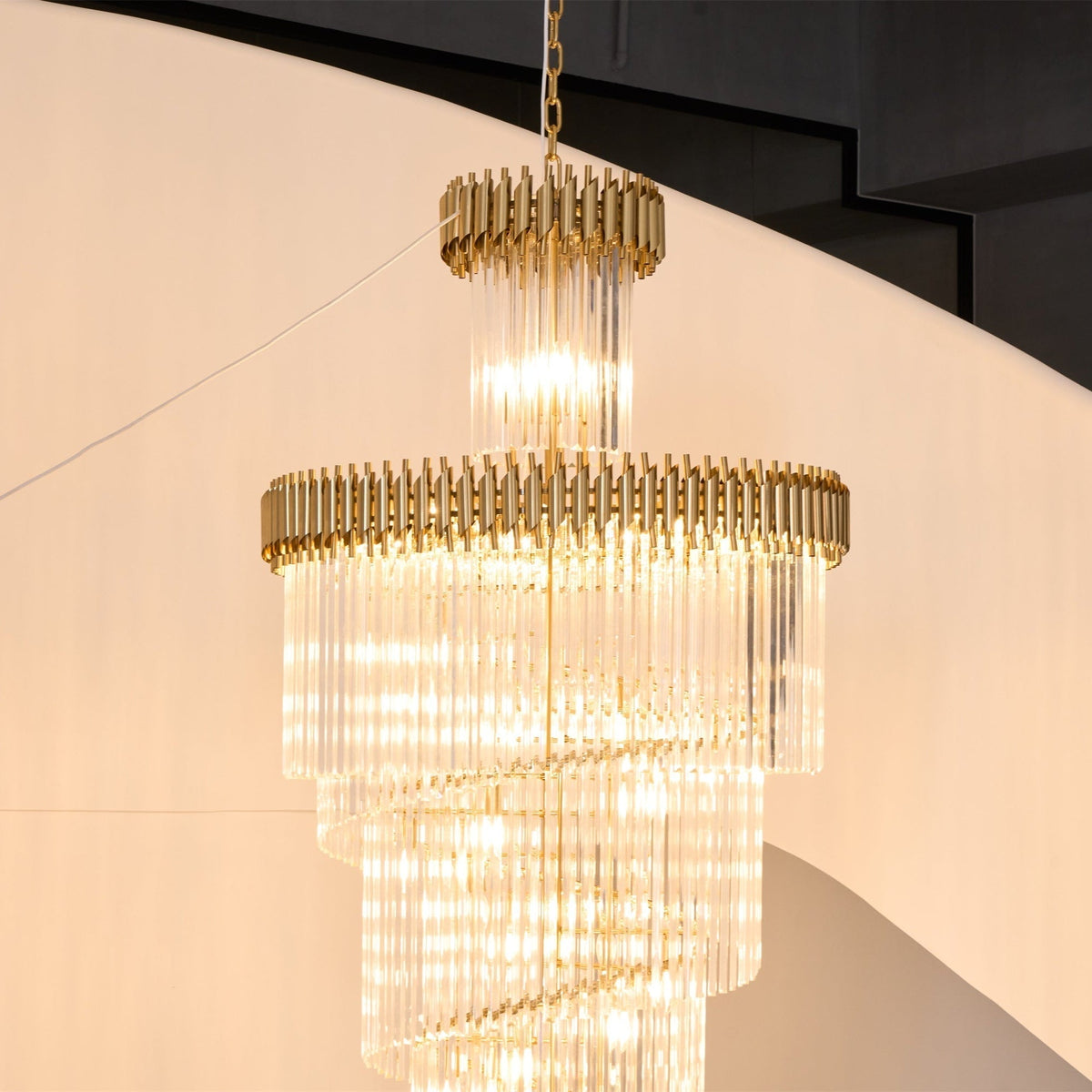 Eurmirila Crystal Spiral Chandelier