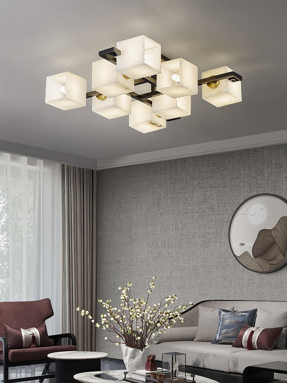 Kaelen Alabaster Ceiling Light
