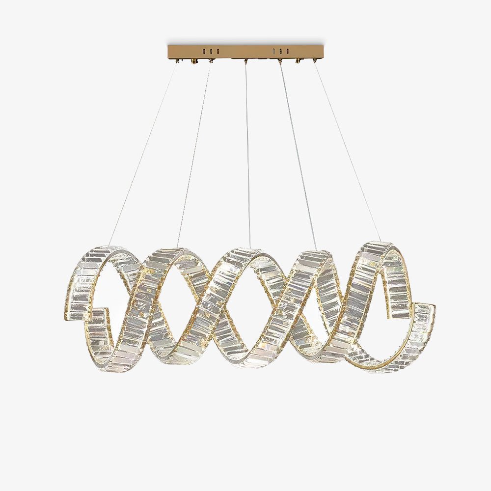 Luxielle Chandelier Curved LED Crystal Luxurious