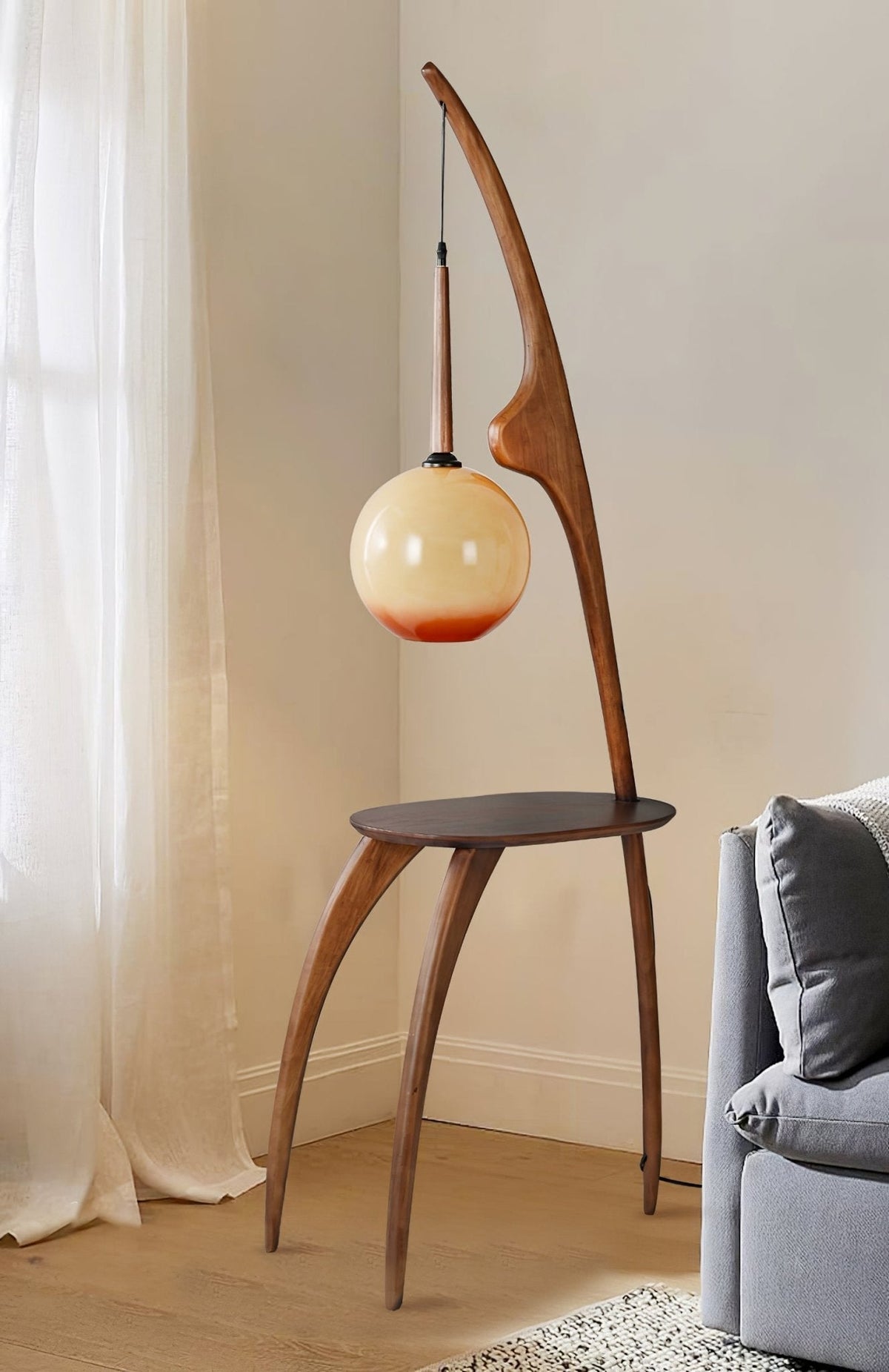 Selisora Curved Mantis Arm Floor Lamp
