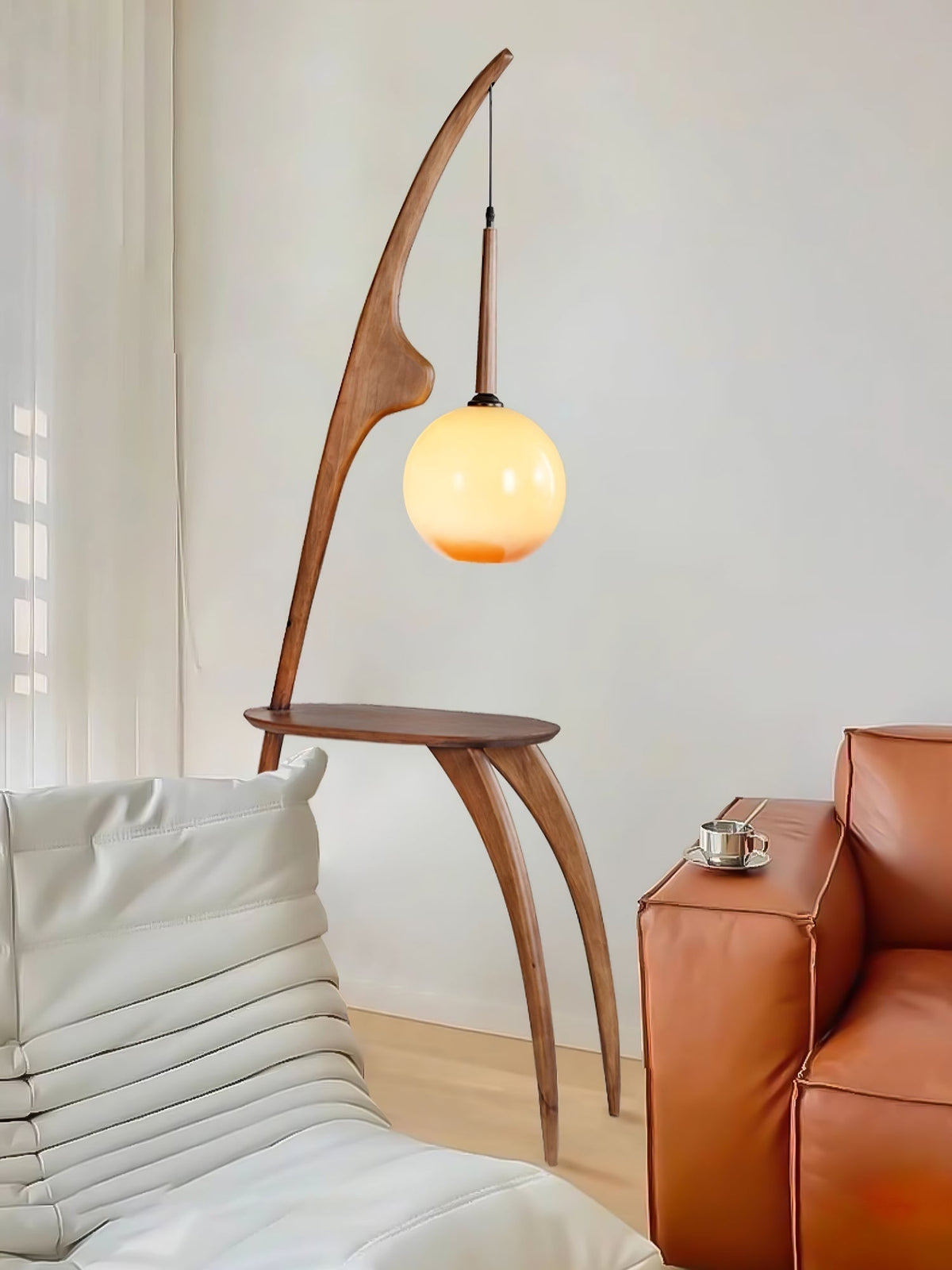 Selisora Curved Mantis Arm Floor Lamp