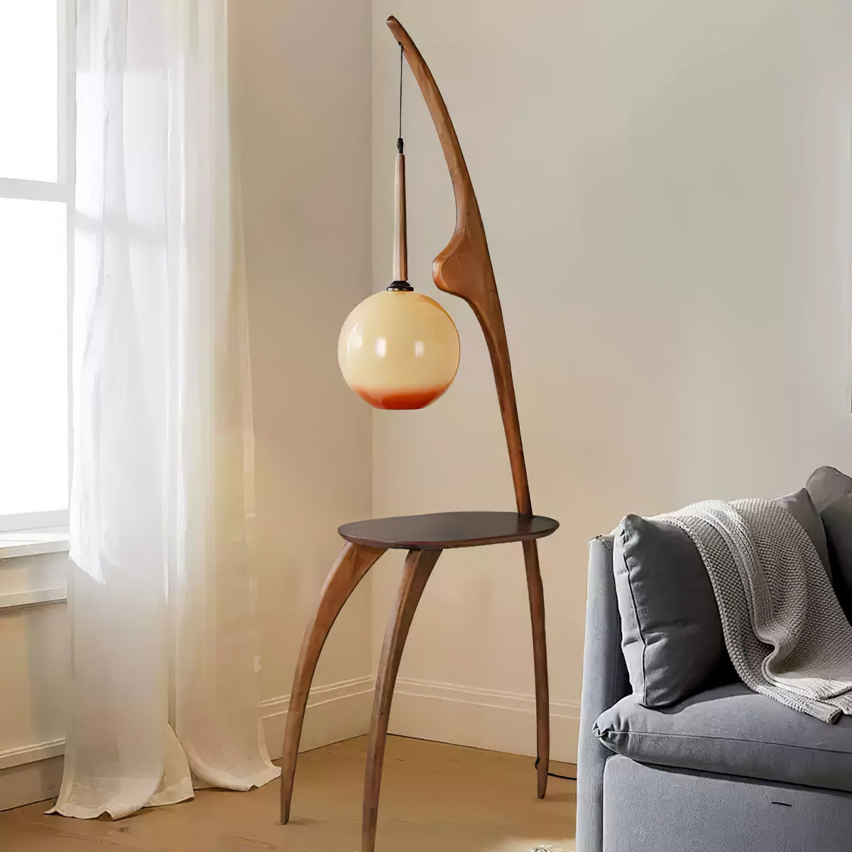 Selisora Curved Mantis Arm Floor Lamp