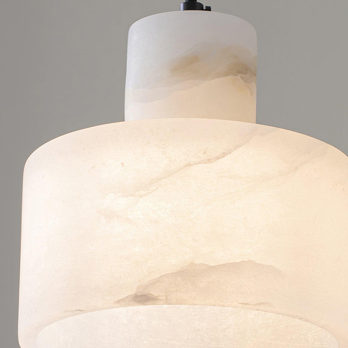 Alabaster Pendant Lgiht Dual Cylindrical