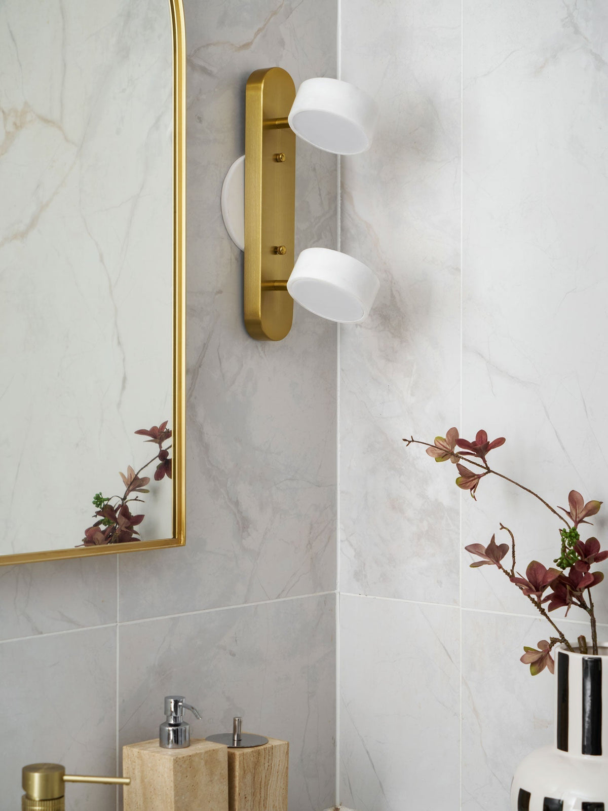 Orshaa Linear Travertine Vanity Light