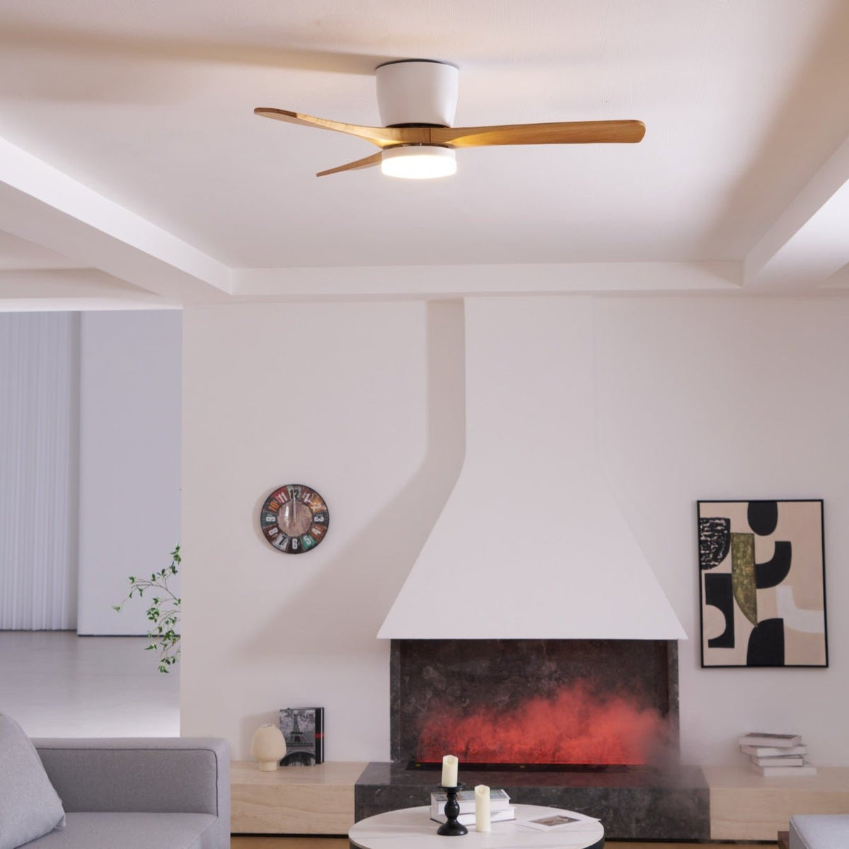 Kozia Wooden Ceiling Fan Light