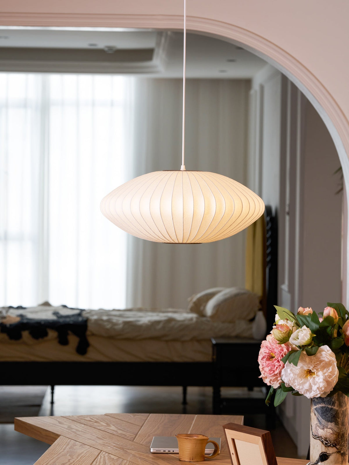 Nebula Bubble Mulberry Silk Pendant Lamp
