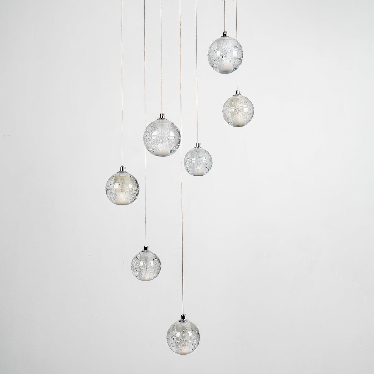 Crystal Bubble Cluster Pendant Light