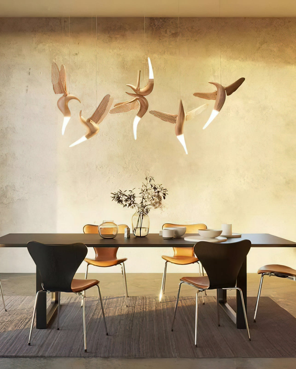 Elsilor Avian-Inspired Wood Pendant Light