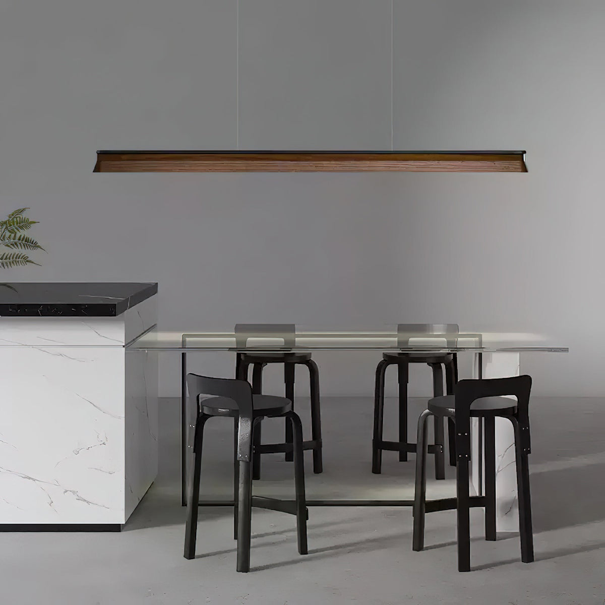 Aldeette Pendant Lamp Wooden Beam Minimalist