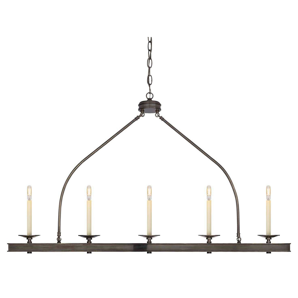 Ripple Modern Minimalist Classic Linear Brass Chandelier