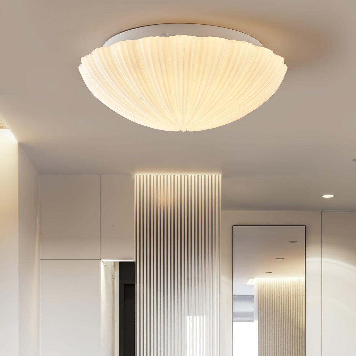 Elo Ceiling Lamp Seashell Shape Ribbed Soft Elegant