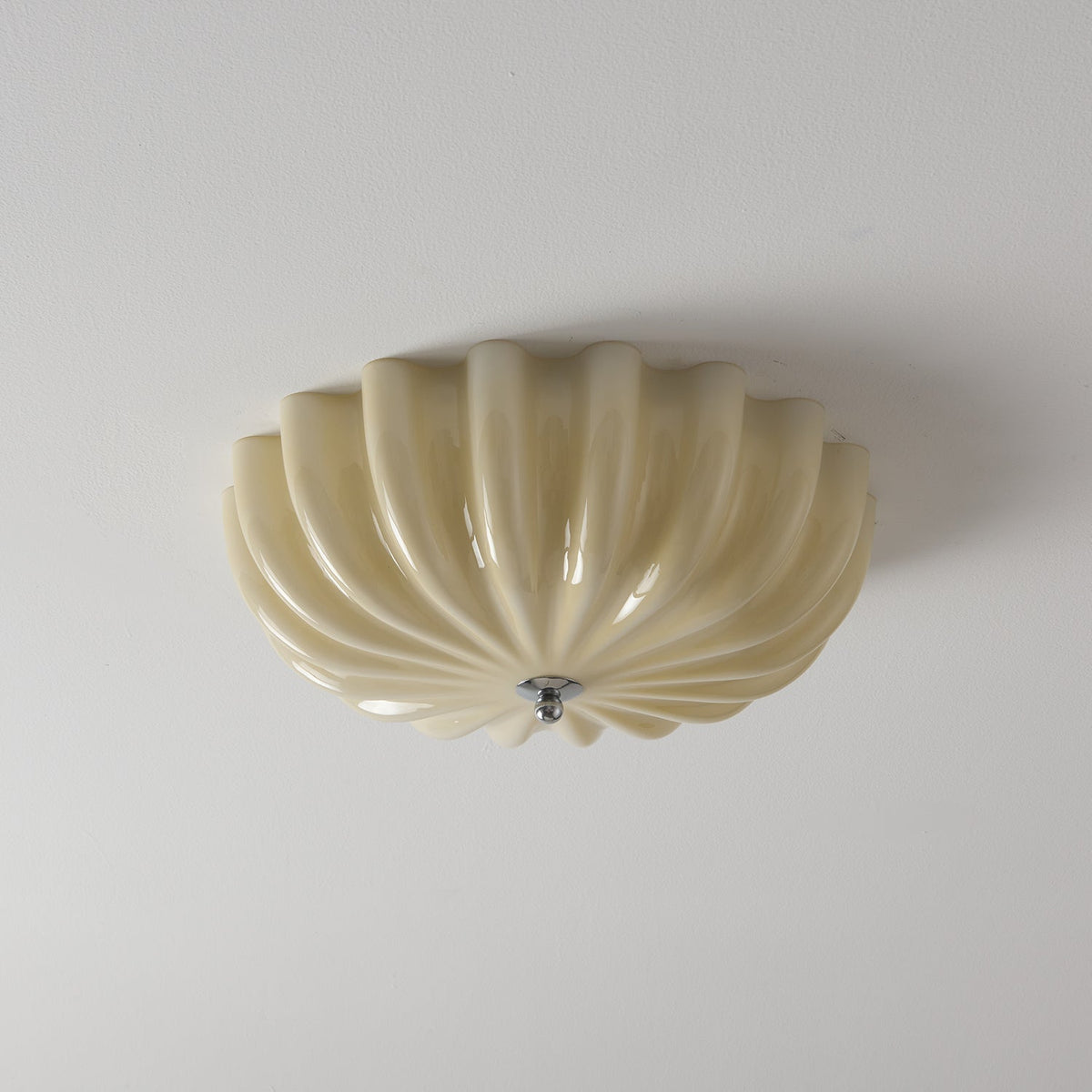 Zerinos Premium Nordic Art Shell Wood Glass Ceiling Light