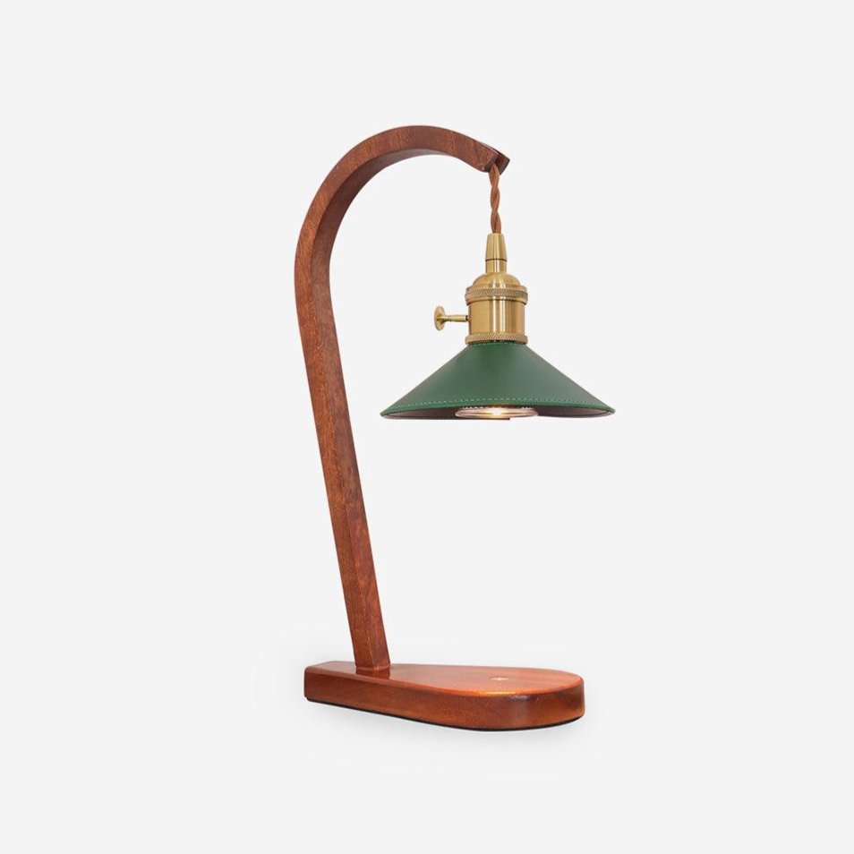 Elvuia Green Wood Table Lamp