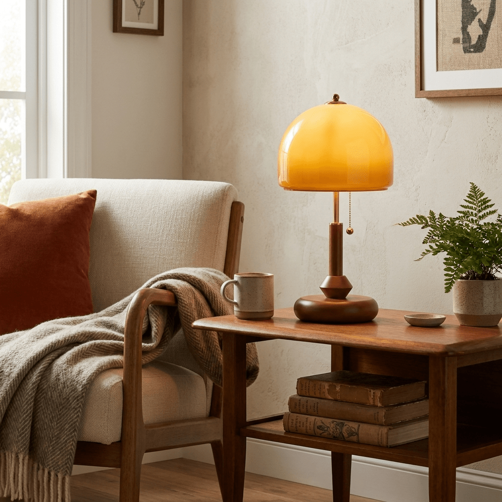 Waola Dome Wooden Table Lamp