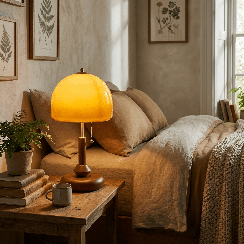 Waola Dome Wooden Table Lamp