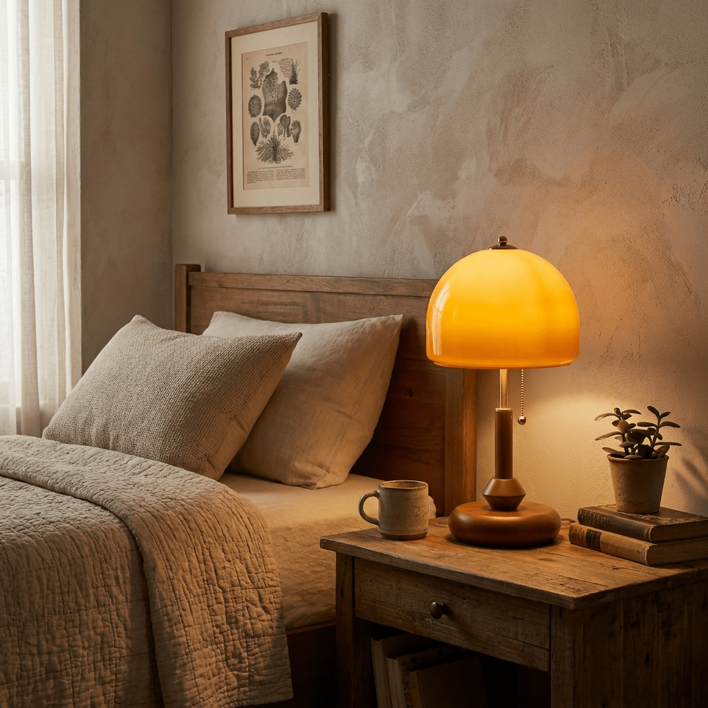 Waola Dome Wooden Table Lamp