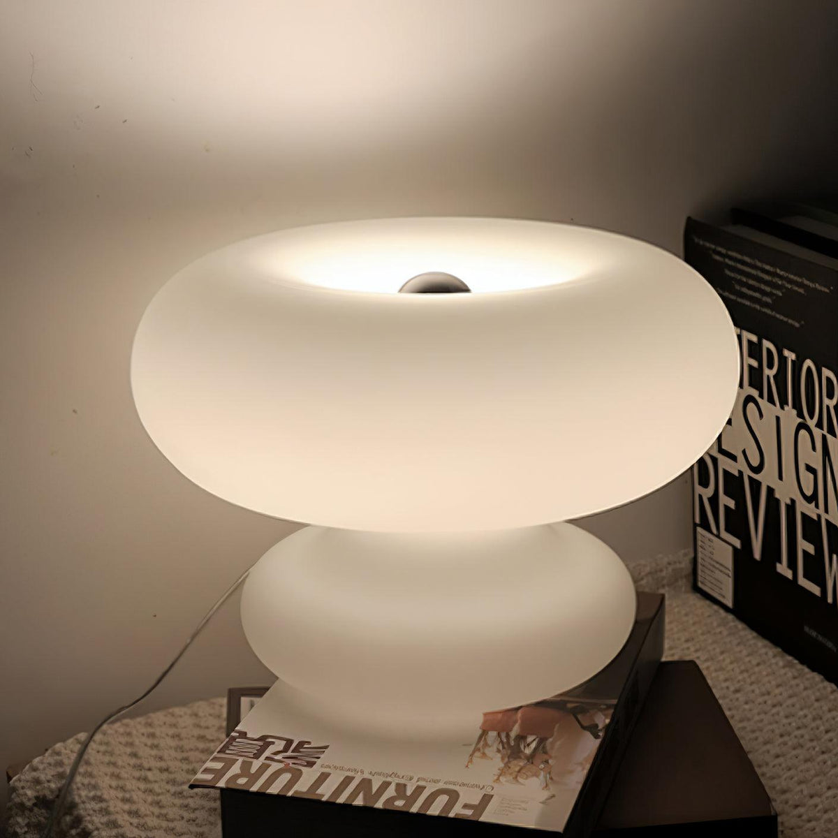 Liorirette Glass Contemporary Table Lamp