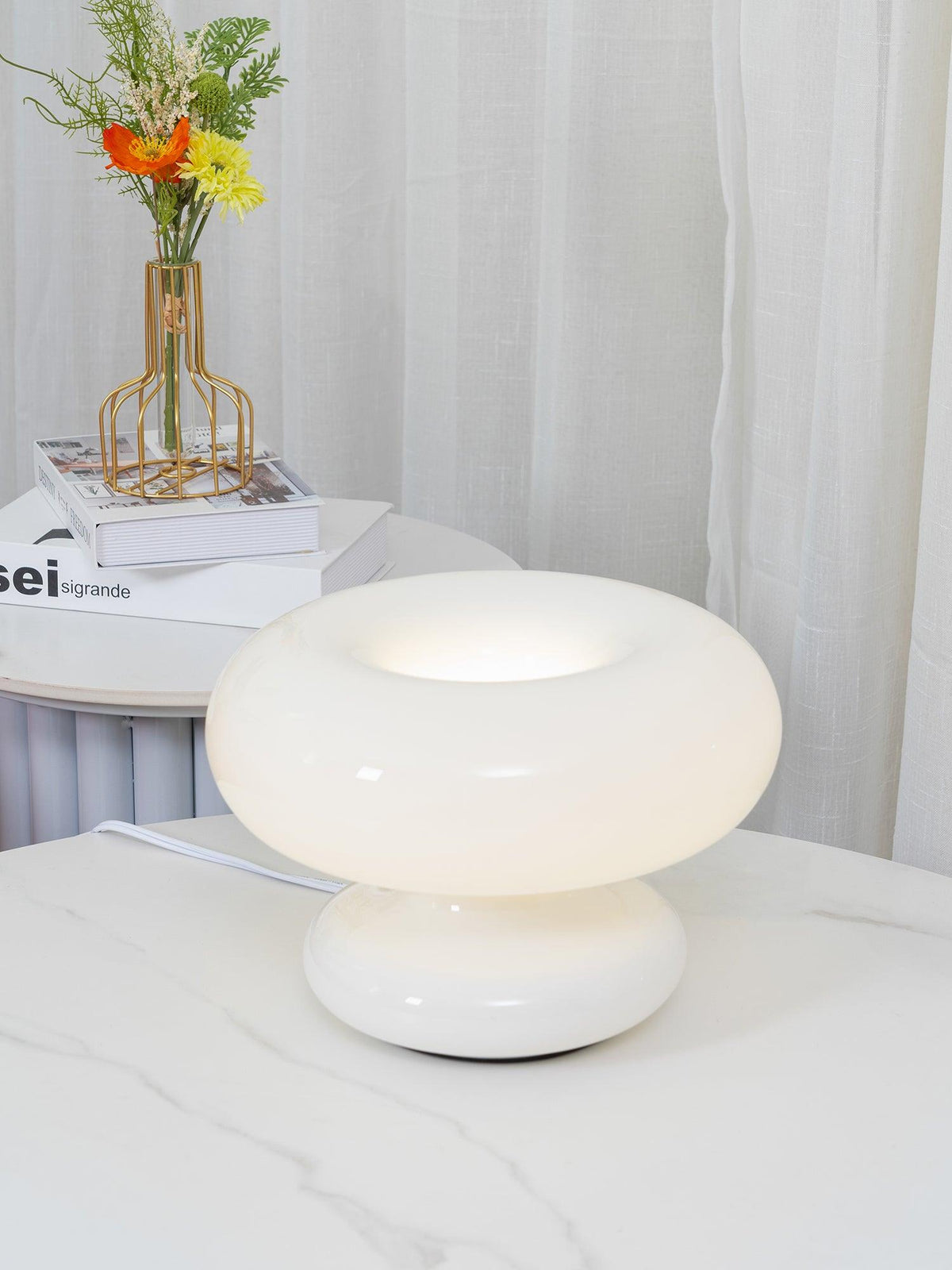 Liorirette Glass Contemporary Table Lamp