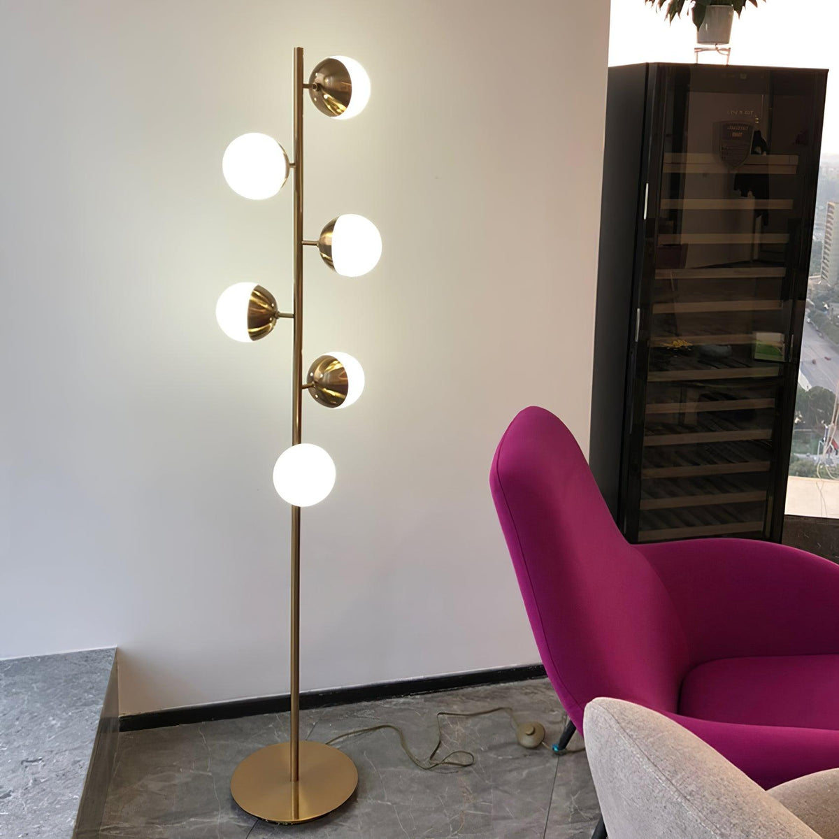Myliryre Mid Century Brass Floor Lamp