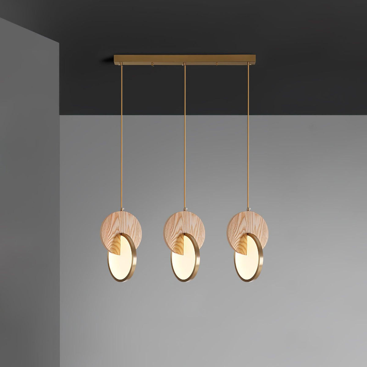 Lysola Wood Ring Pendant Light