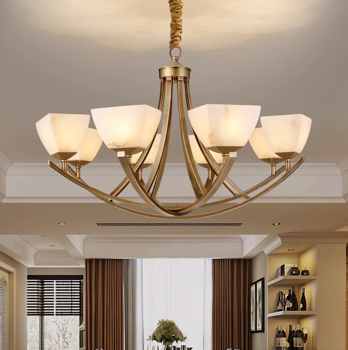 Crown Classic Brass Chandelier