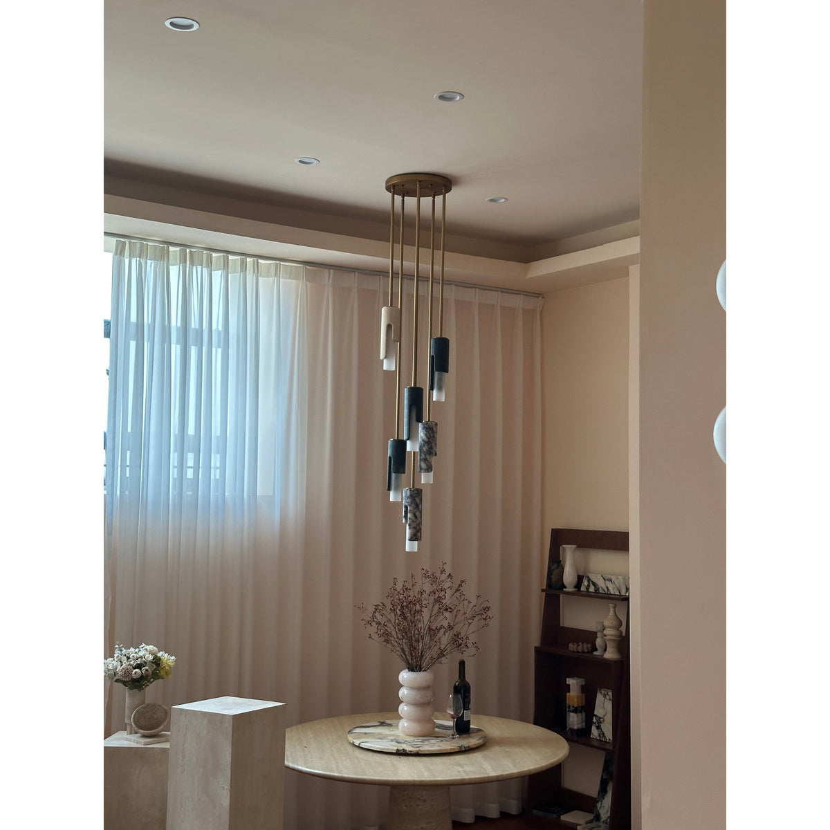 Elix Modern Minimalist Marble Glass Pendant Lamp