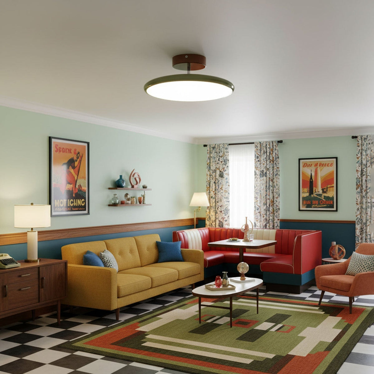 Yanik Adjustable Flush Mount Ceiling Light