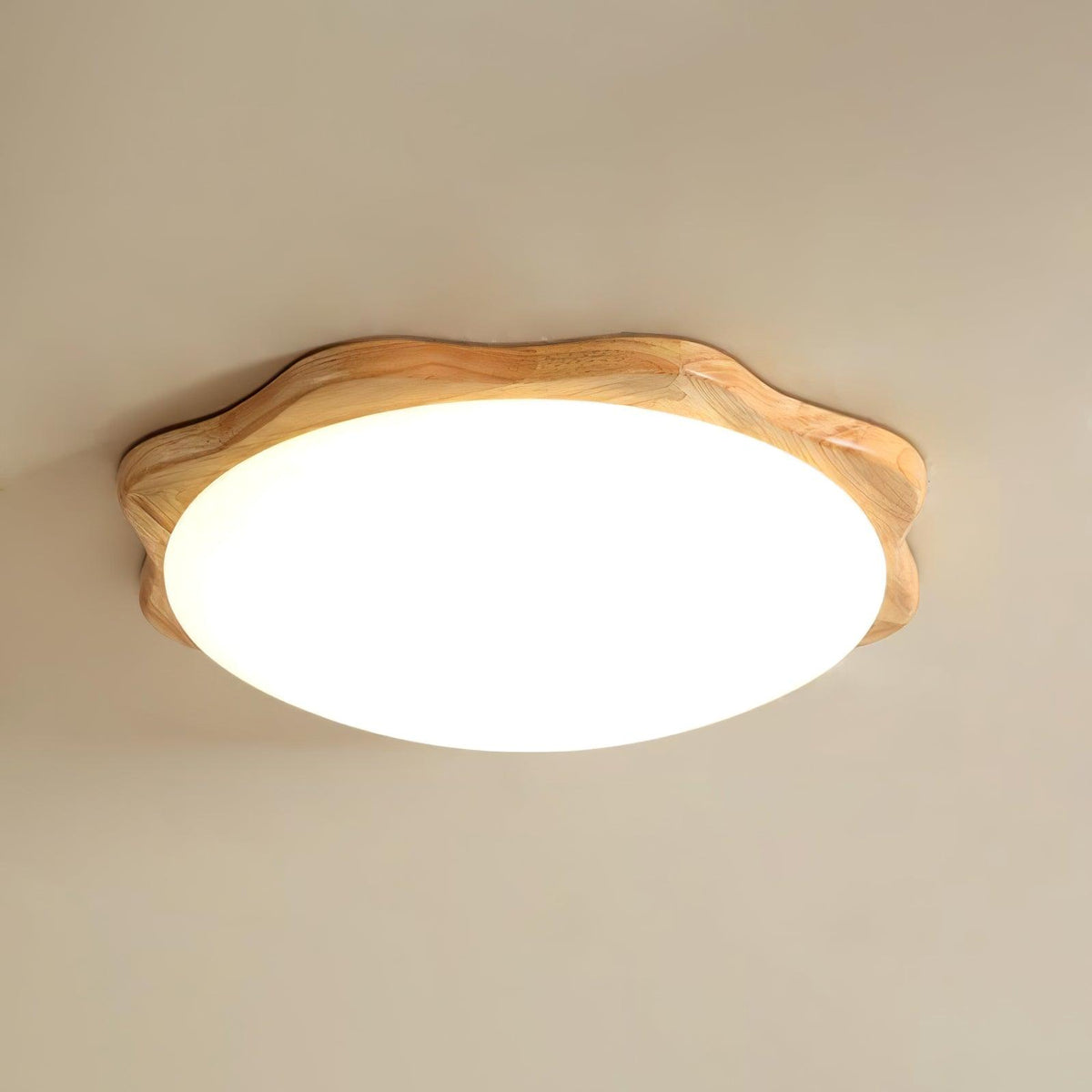 Myshae Modern Minimalist Drum Wood Ceiling Lamp