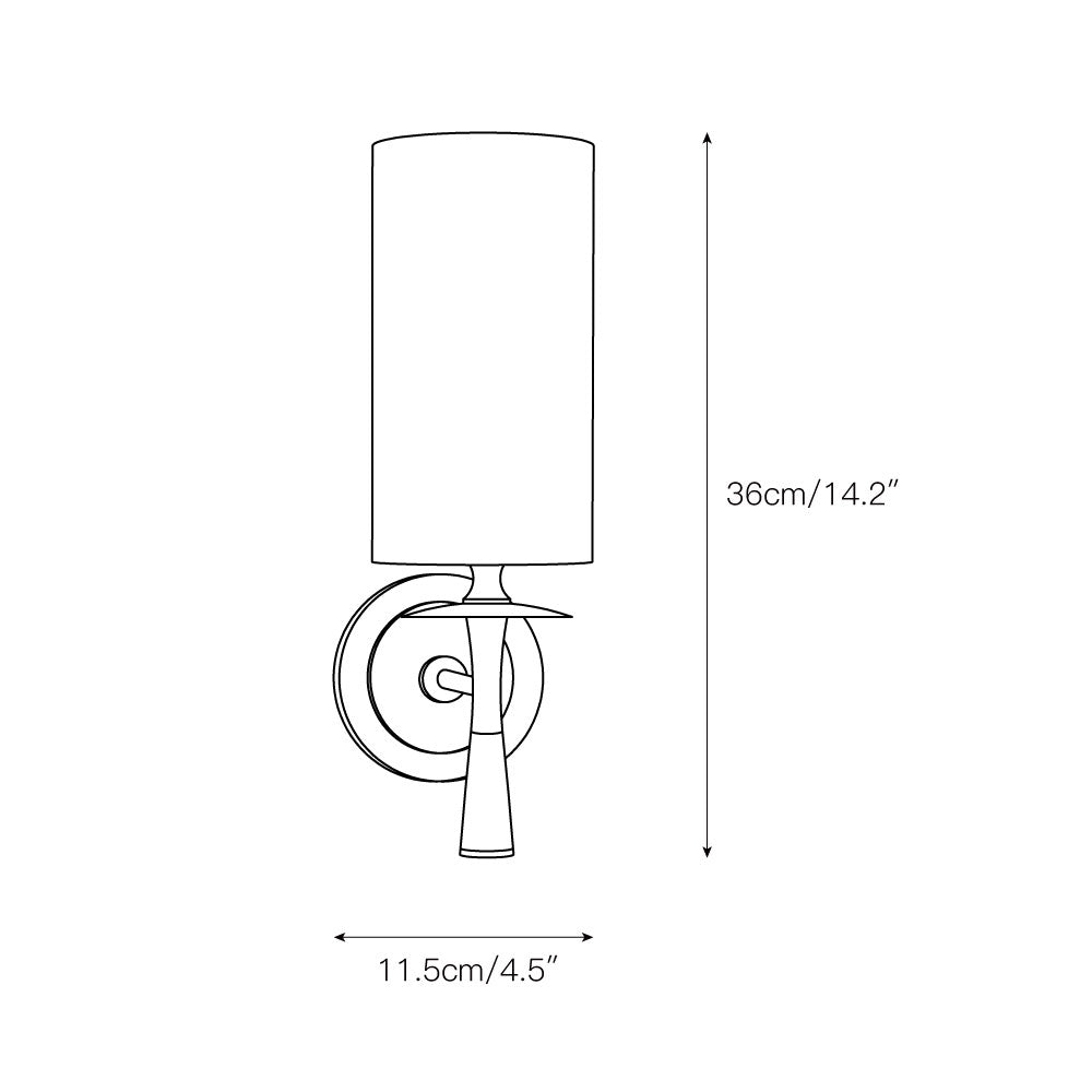 Knight Modern Minimalist Fabric Glass Wall Lamp