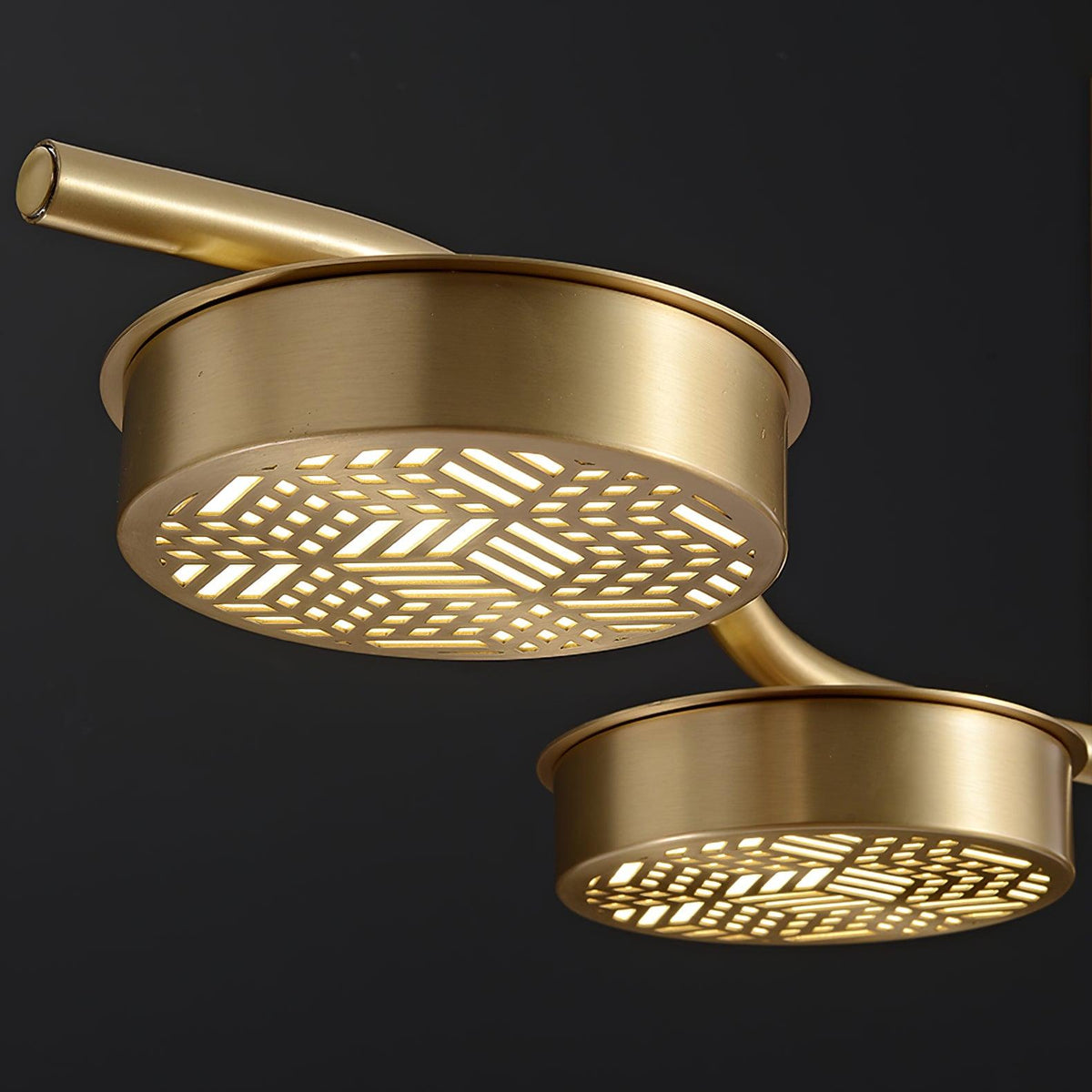 Aureus Sleek Brass Chandelier