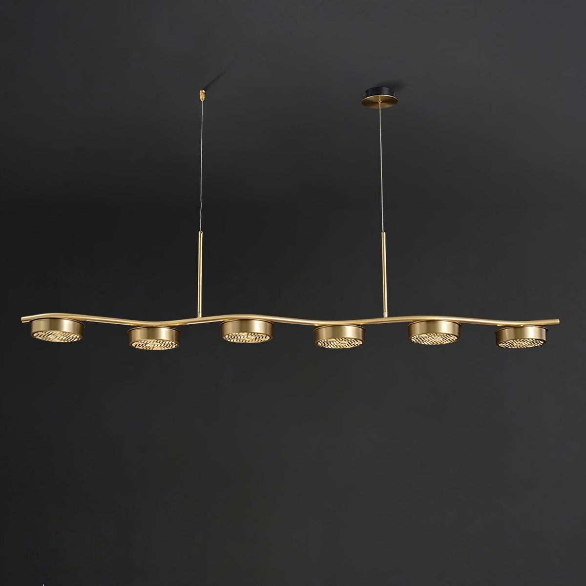 Aureus Sleek Brass Chandelier