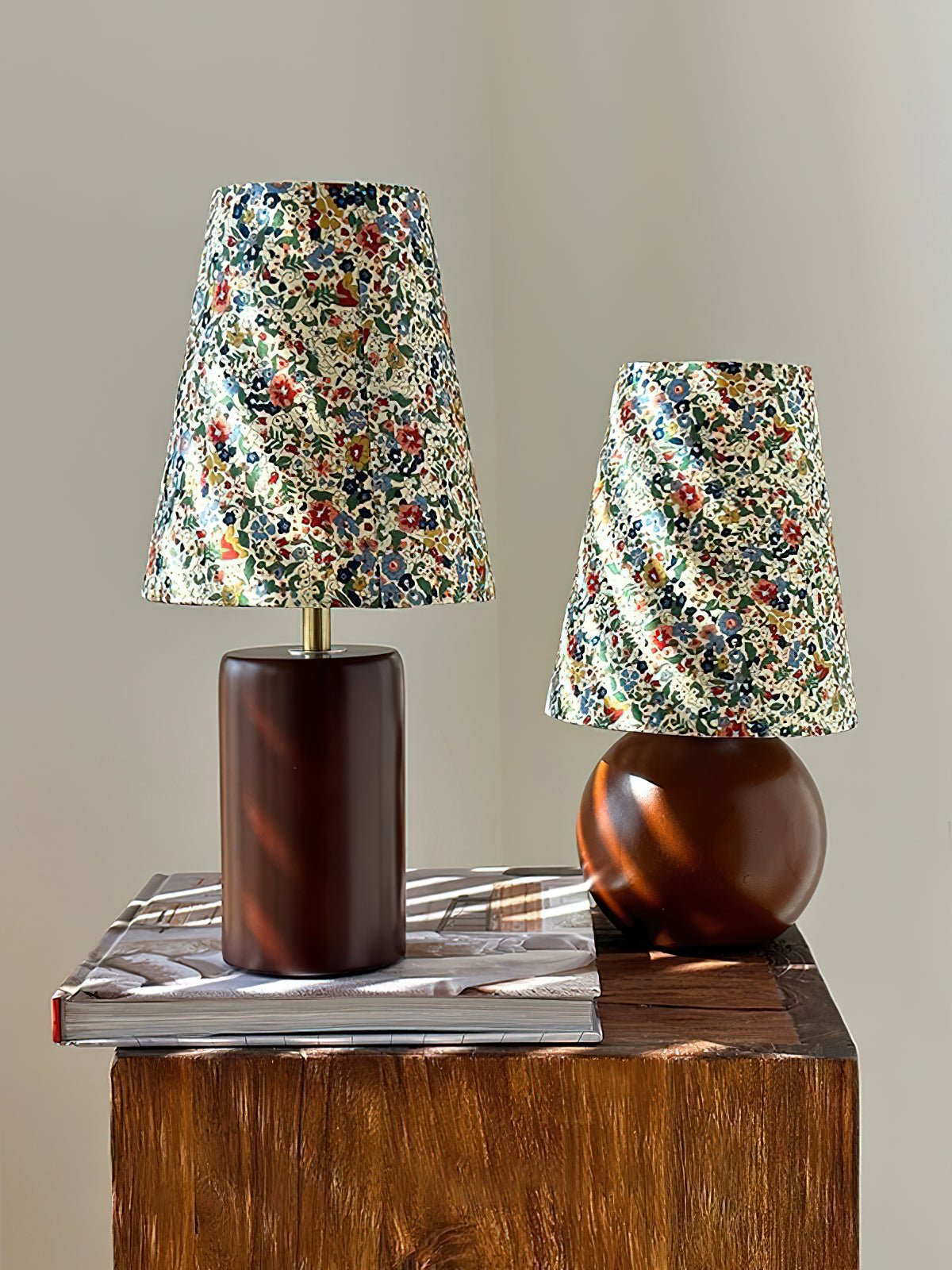 Elvivelia Vintage Wood Table Lamp