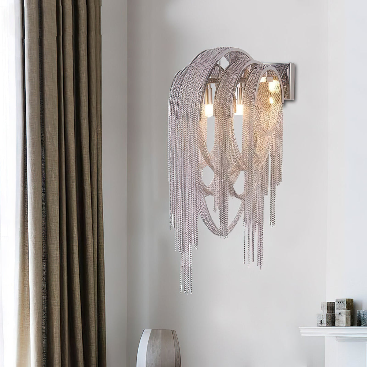 Chains Postmodern Luxury Tassel Wall Lamp