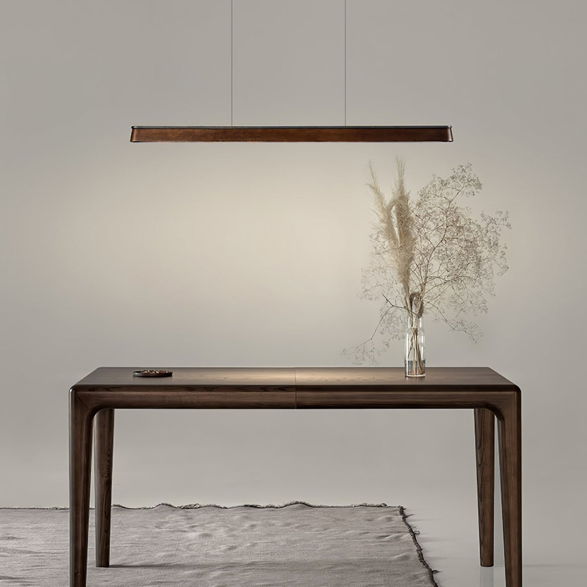 Zura Industrial Wood Linear Pendant Lamp