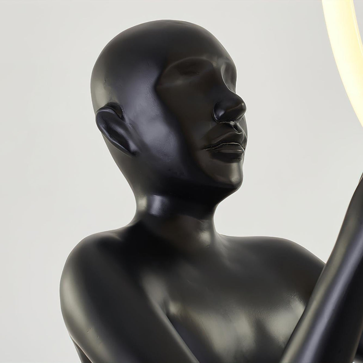 Orelaielle Sculptural Black Floor Lamp