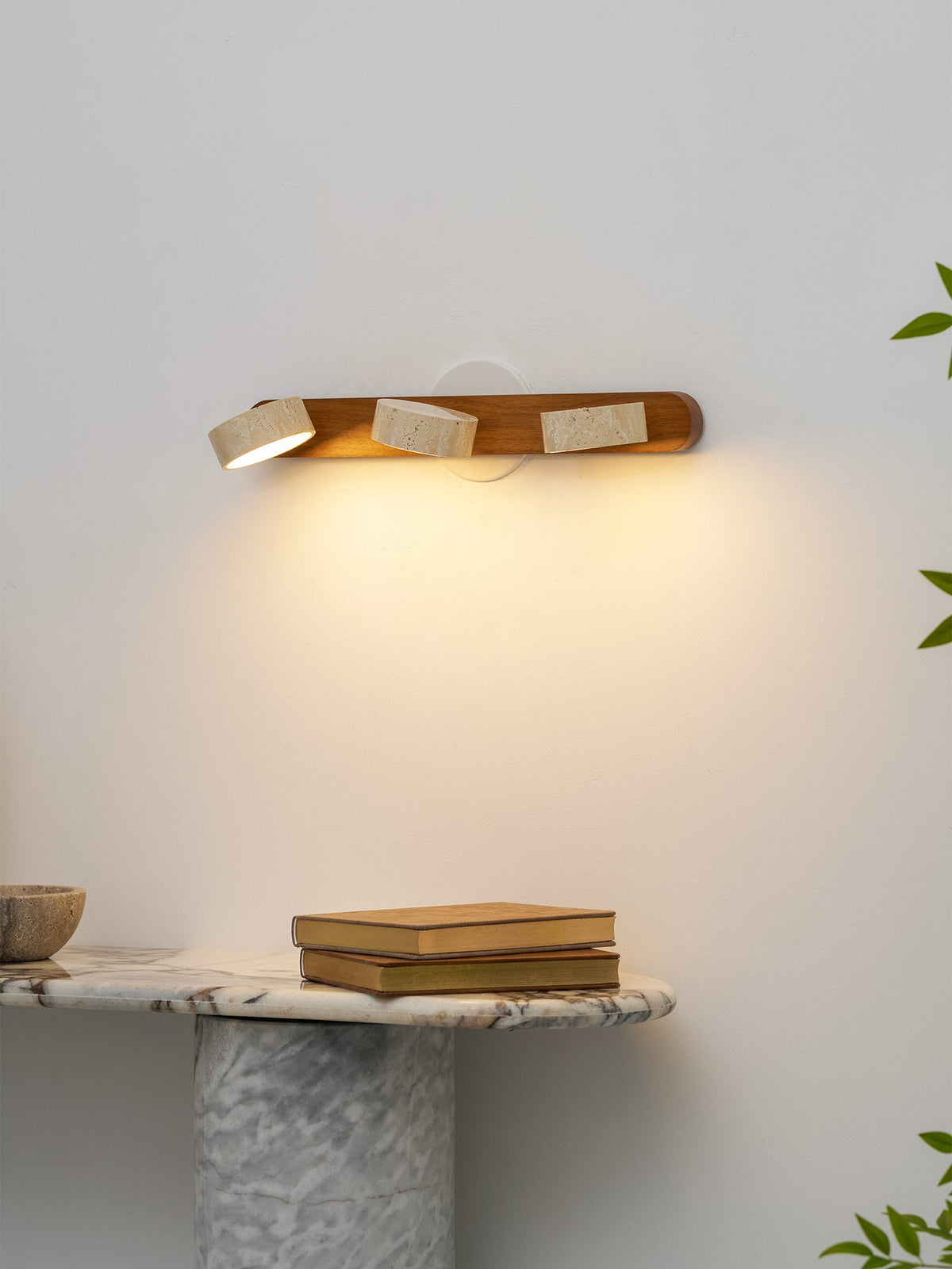 Hewen Travertine Duo Indoor Wall Light