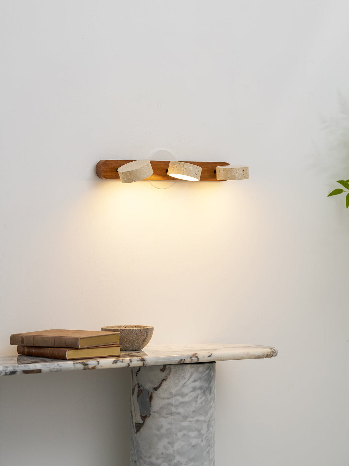 Hewen Travertine Duo Indoor Wall Light