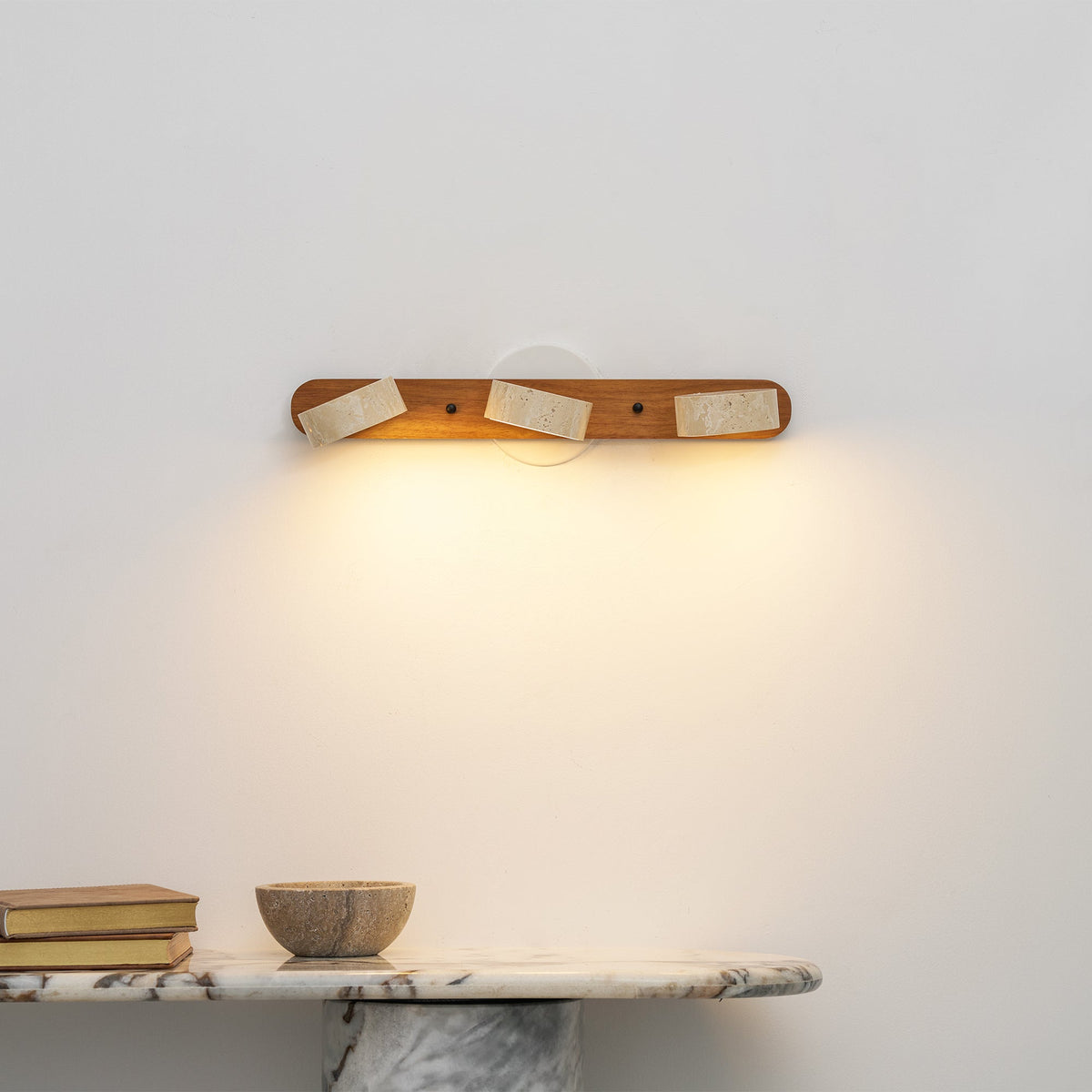 Hewen Travertine Duo Indoor Wall Light