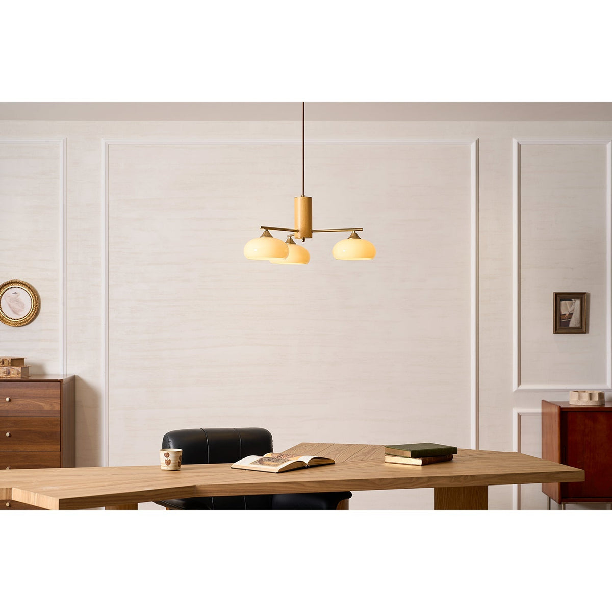 Yado Elliptical Persimmon Chandelier