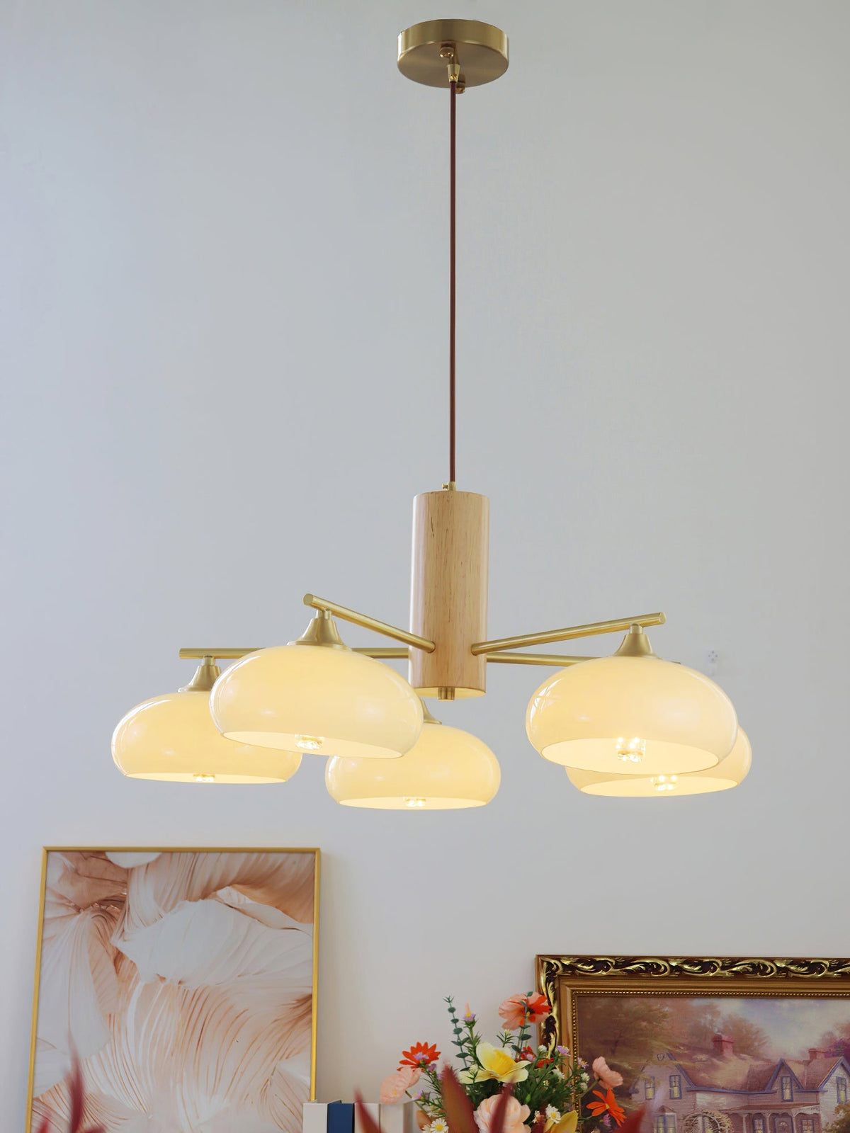 Yado Elliptical Persimmon Chandelier