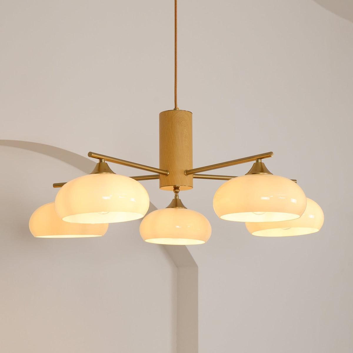 Bion Elliptical Persimmon Chandelier