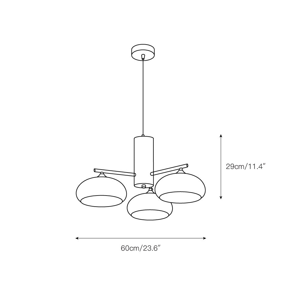 Bion Elliptical Persimmon Chandelier