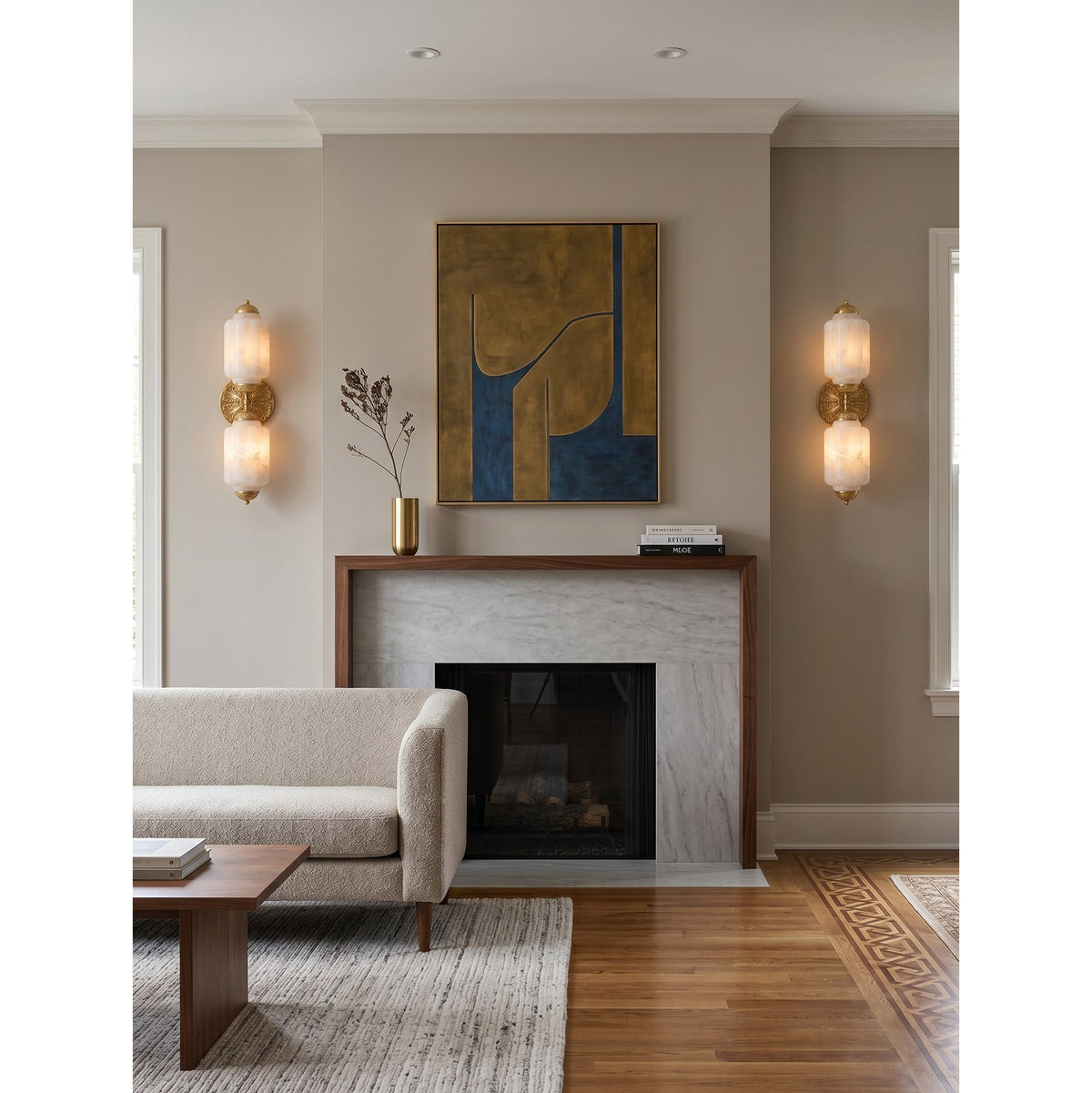 Paima Scallop Alabaster Indoor Wall Light