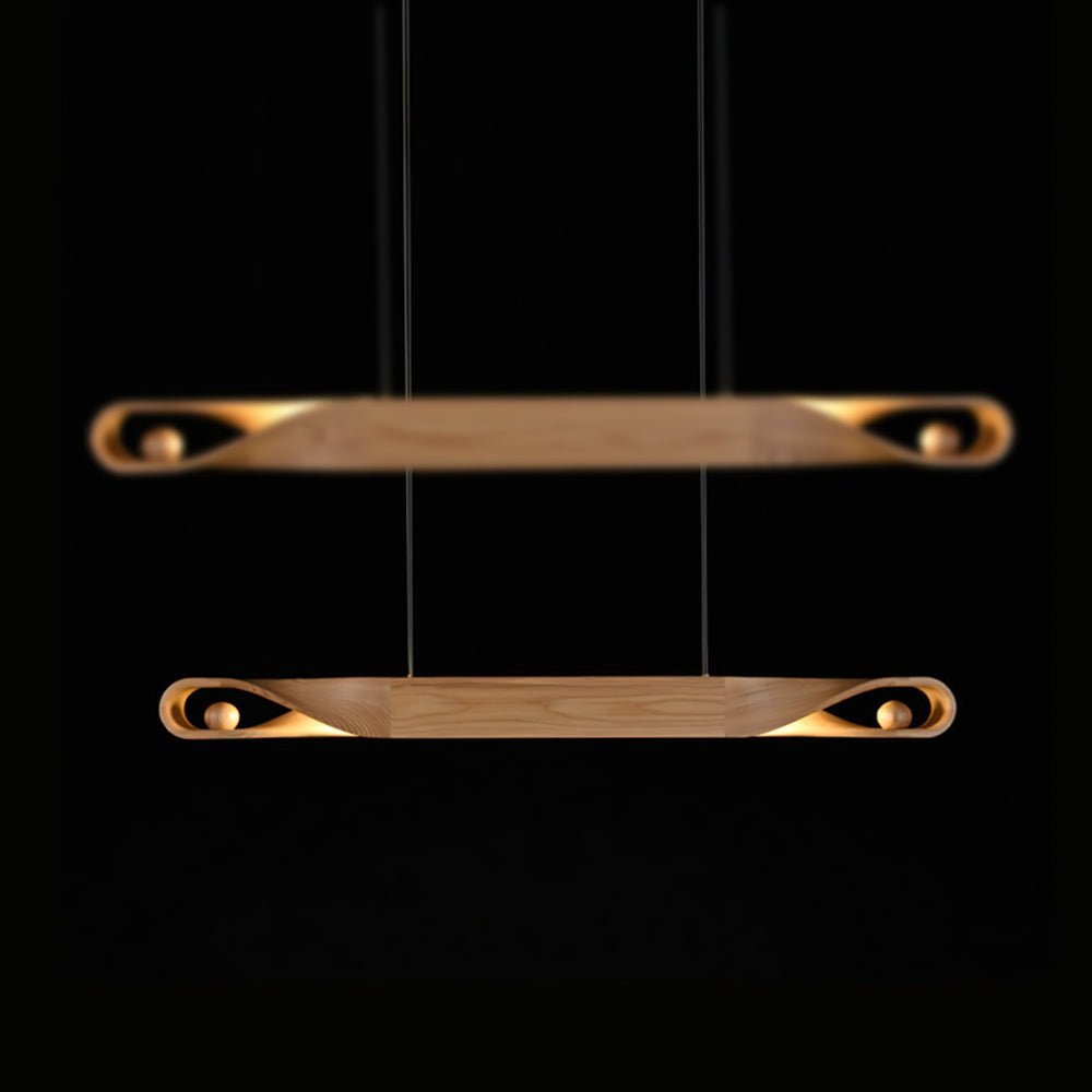 Lemior Pendant Lamp Wood Curved Minimalist
