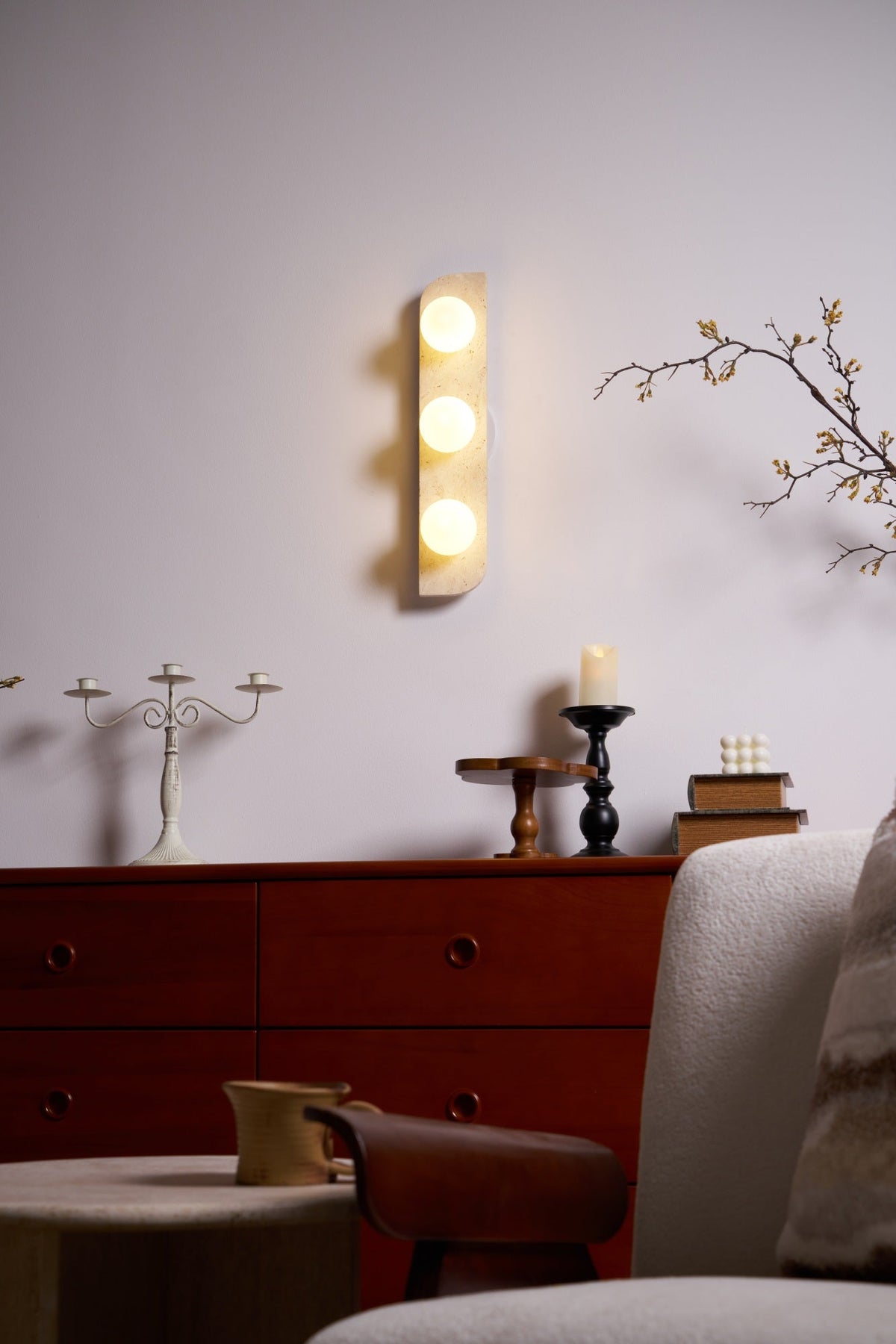 Taviniella Minimalist Travertine Wall Light